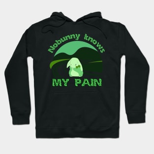 Sad and lonely bunny - Nobunny knows my pain Hoodie